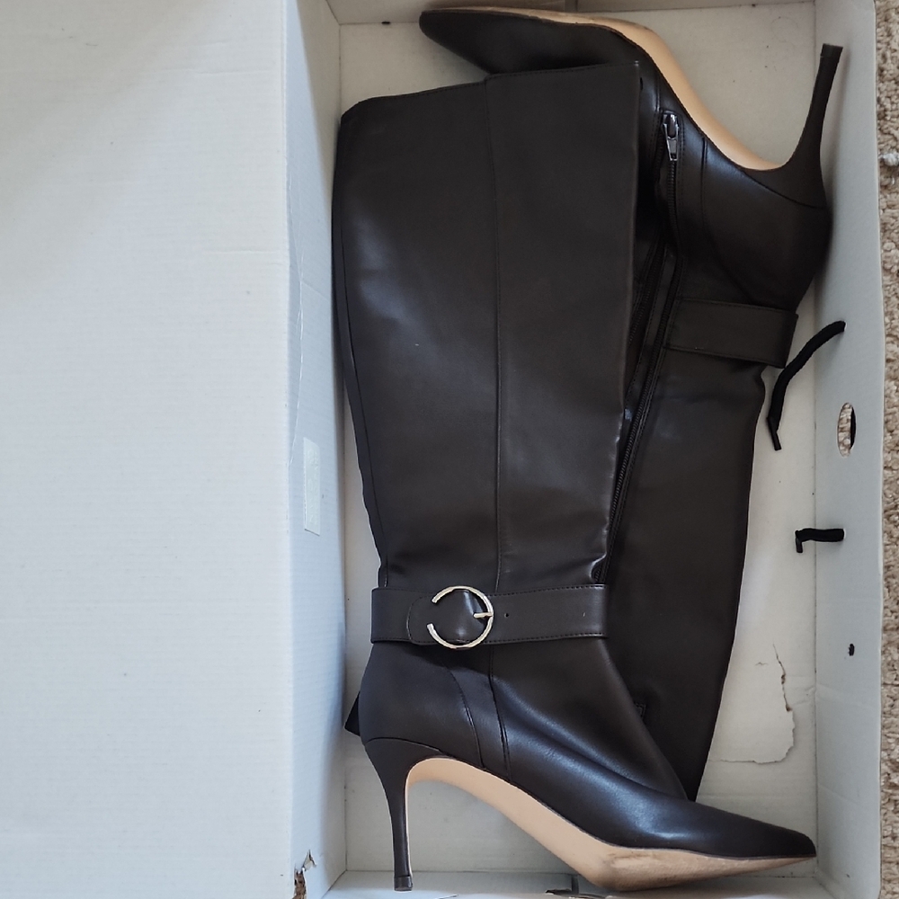 Boots Brow Leather Heeled Boots Size 8.5